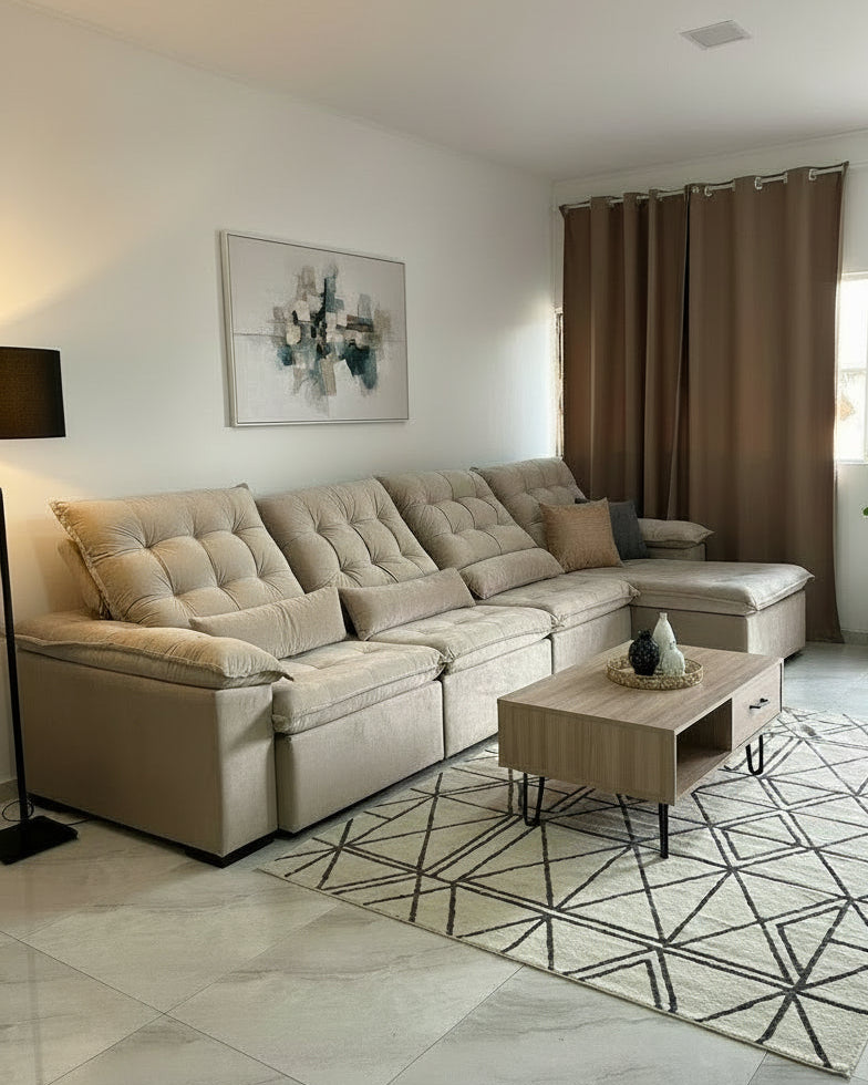 Sofá Retratil Reclinável 4 Módulos