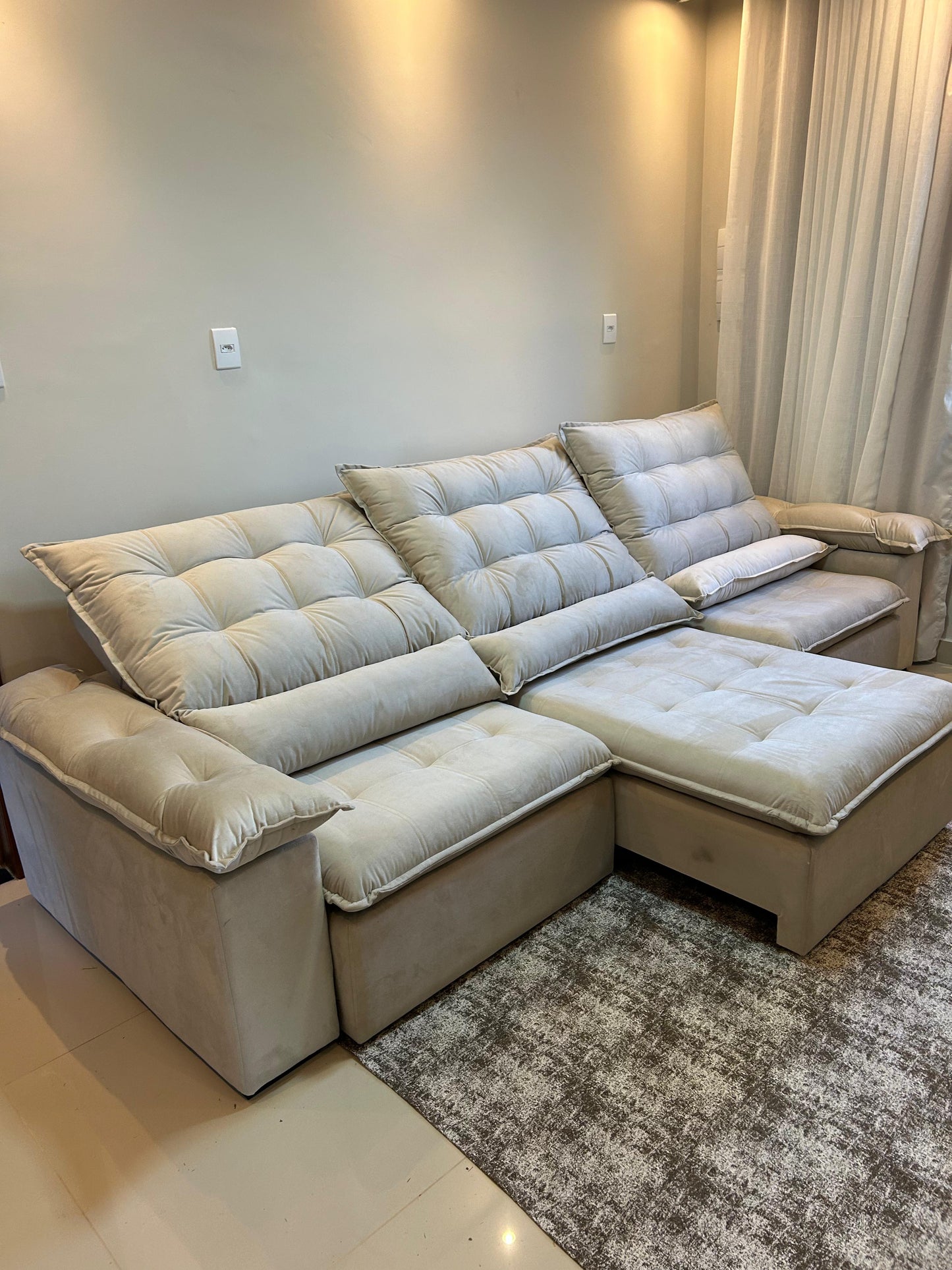 Sofá Retratil Reclinável 3 Módulos