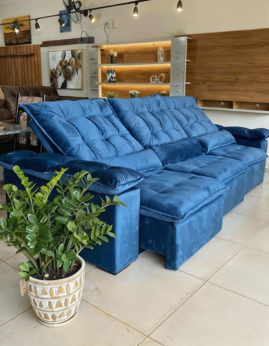 Sofá Retratil Reclinável 3 Módulos