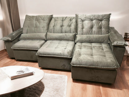 Sofá Retratil Reclinável 3 Módulos