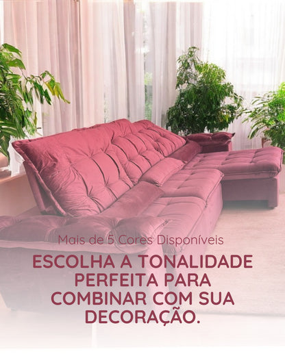 Sofá Retratil Reclinável 3 Módulos