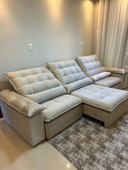 Sofá Retratil Reclinável 3 Módulos