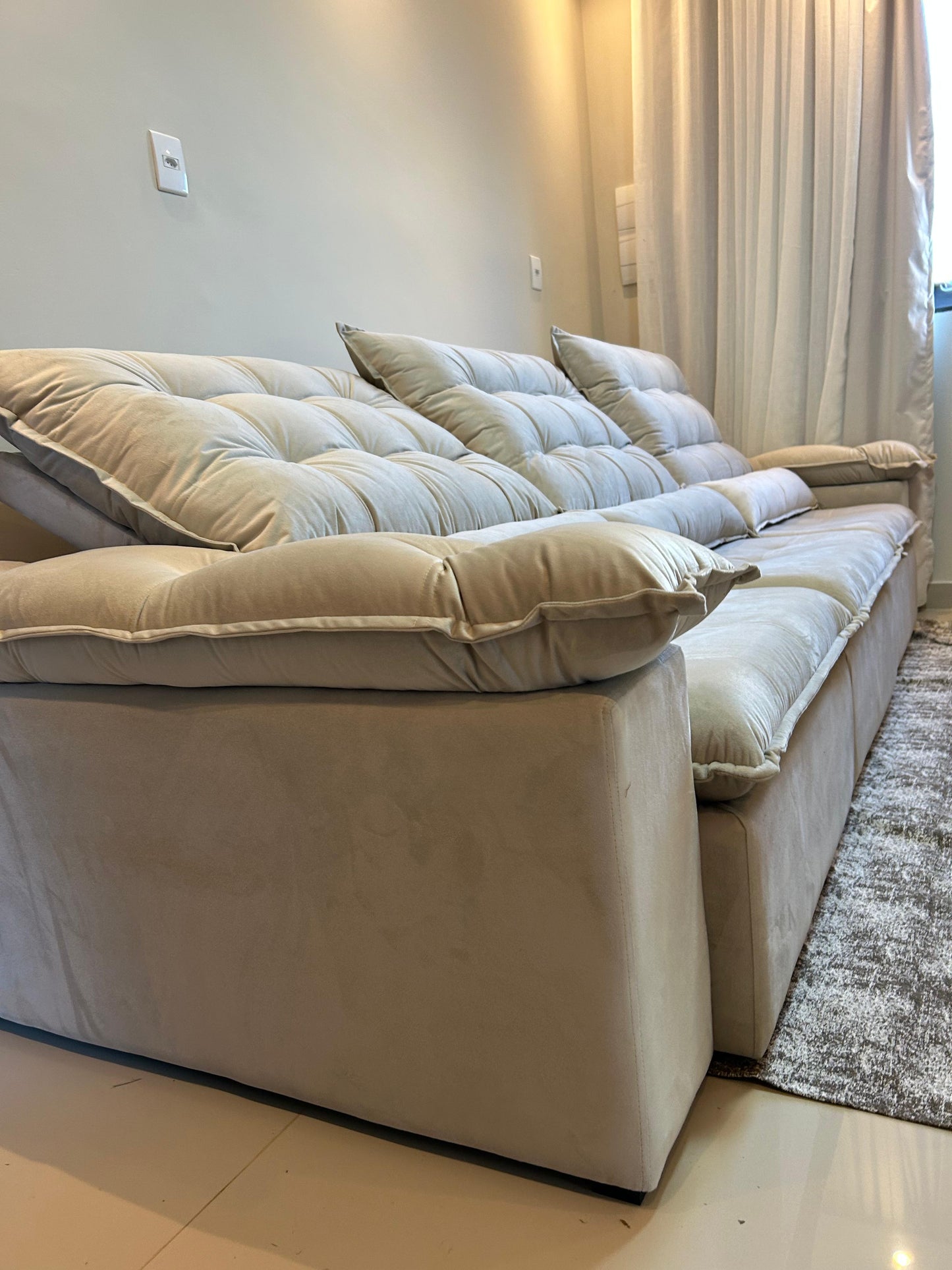 Sofá Retratil Reclinável 3 Módulos