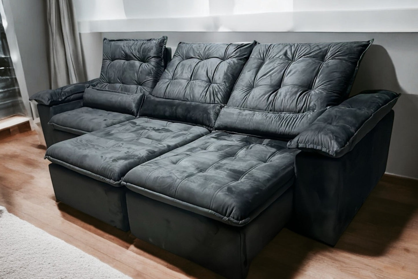 Sofá Retratil Reclinável 3 Módulos