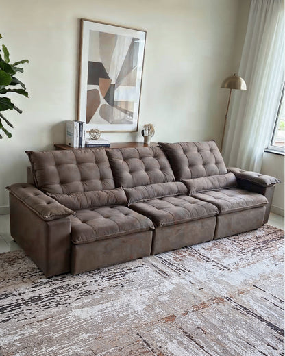 Sofá Retratil Reclinável 3 Módulos