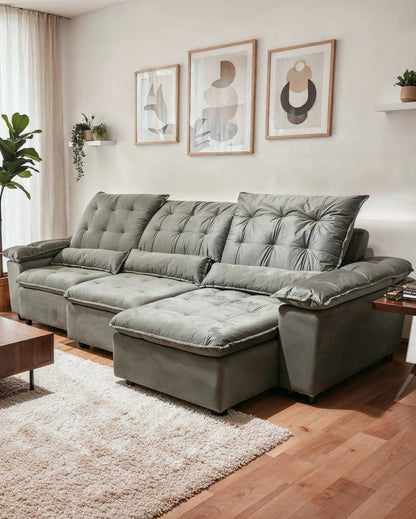 Sofá Retratil Reclinável 3 Módulos