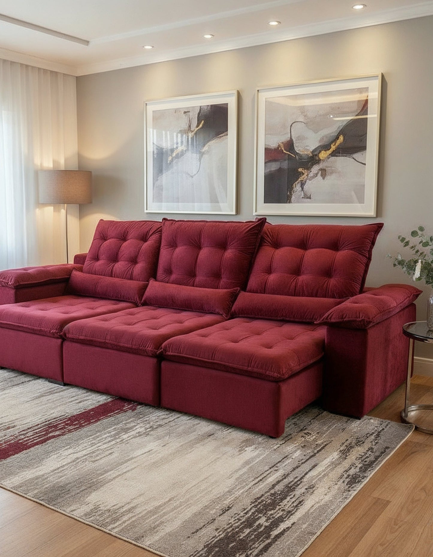 Sofá Retratil Reclinável 3 Módulos