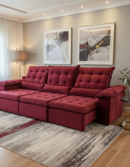 Sofá Retratil Reclinável 3 Módulos