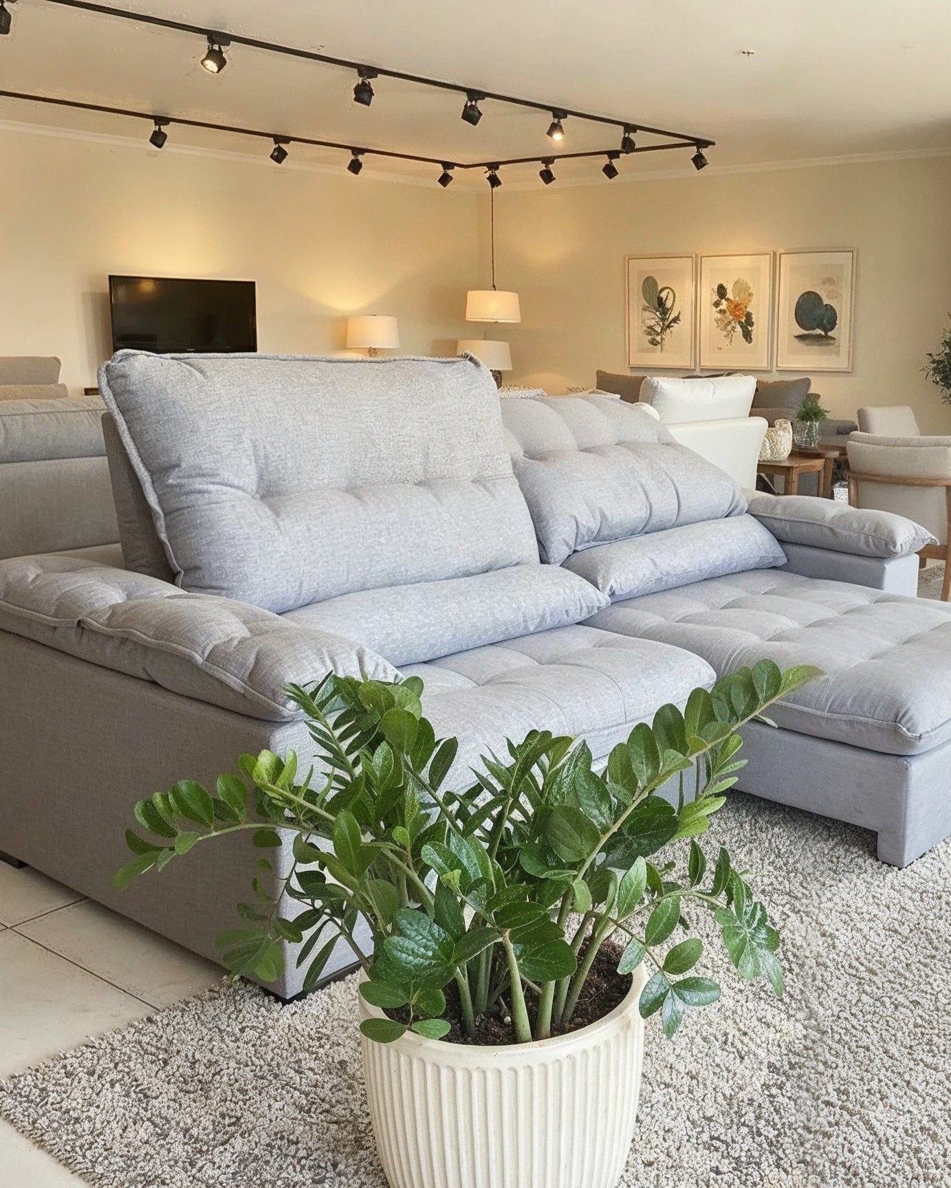 Sofá Retrátil Reclinável Molas Ensacadas