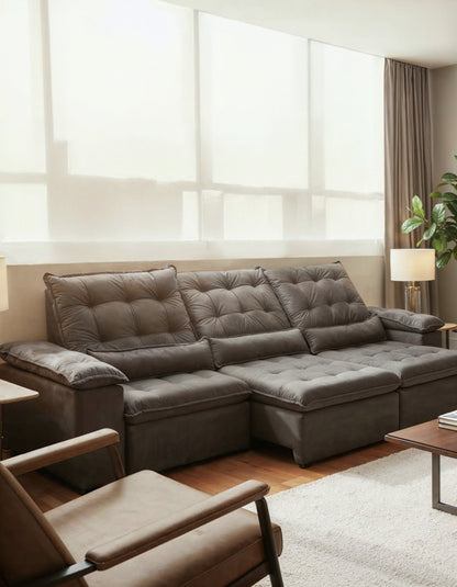 Sofá Retratil Reclinável 3 Módulos