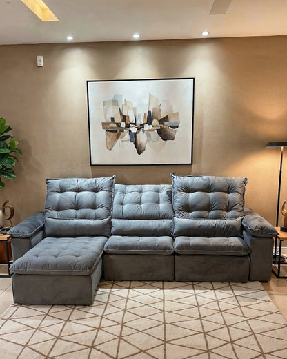 Sofá Retratil Reclinável 3 Módulos